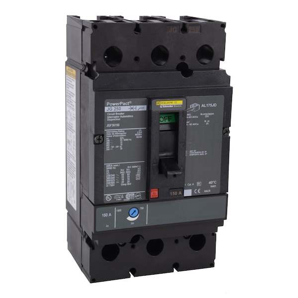 Circuit Breaker, 200A, 3 Pole, 600V AC - JGF36200