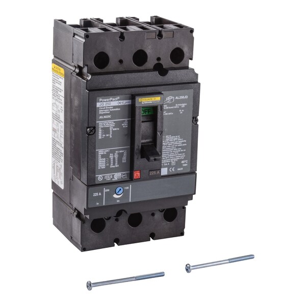 Molded Case Circuit Breaker, JG Series 225A, 3 Pole, 600V AC - JGL36225C