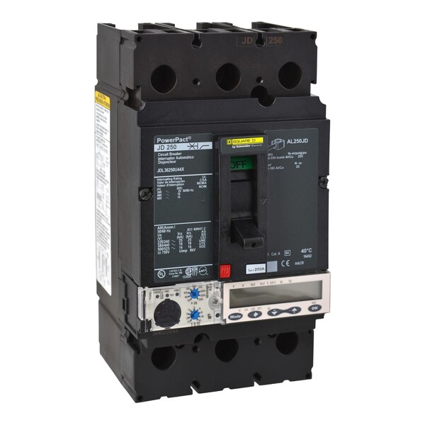 Circuit Breaker, 250A, 3 Pole, 600V AC - JDL36250U44X