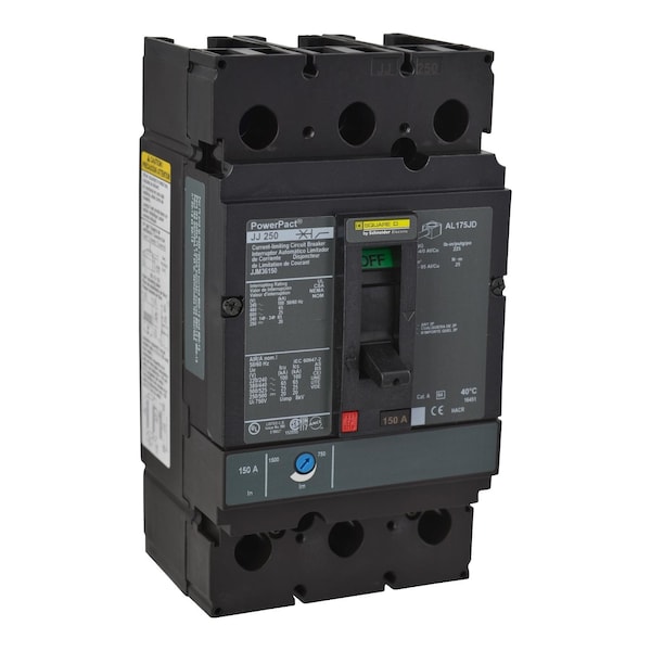 Circuit Breaker, 250A, 3 Pole, 600V AC - JJM36250