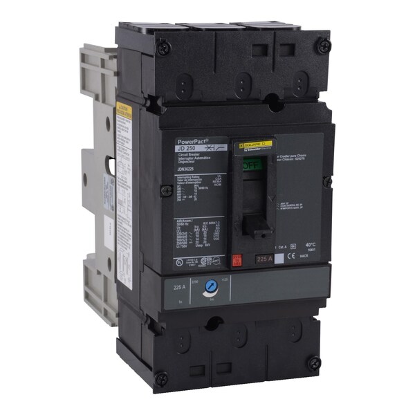 Circuit Breaker, 225A, 3 Pole, 600V AC - JDN36225