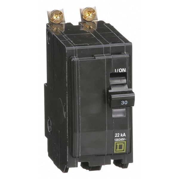 Miniature Circuit Breaker, QOB Series 30A, 2 Pole, 120/240V AC - QOB230VH