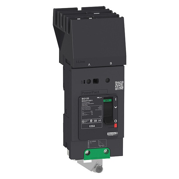 Molded Case Circuit Breaker, BGA Series 20A, 2 Pole, 525V AC, B Curve - BGA24020Y1