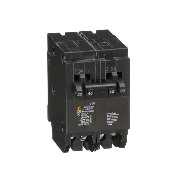 Miniature Circuit Breaker, HOM Series 20A, 1, 2 Pole, 120/240V AC - HOMT2020240