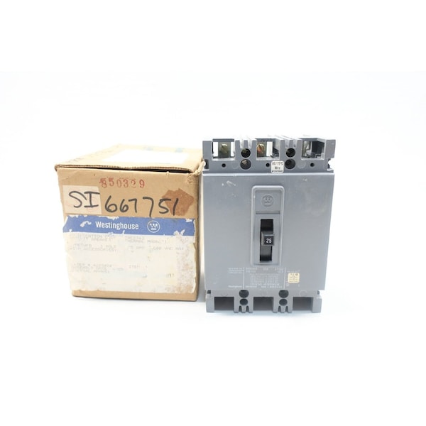 Molded Case Circuit Breaker, 3 Pole, 600V AC - HFB3025