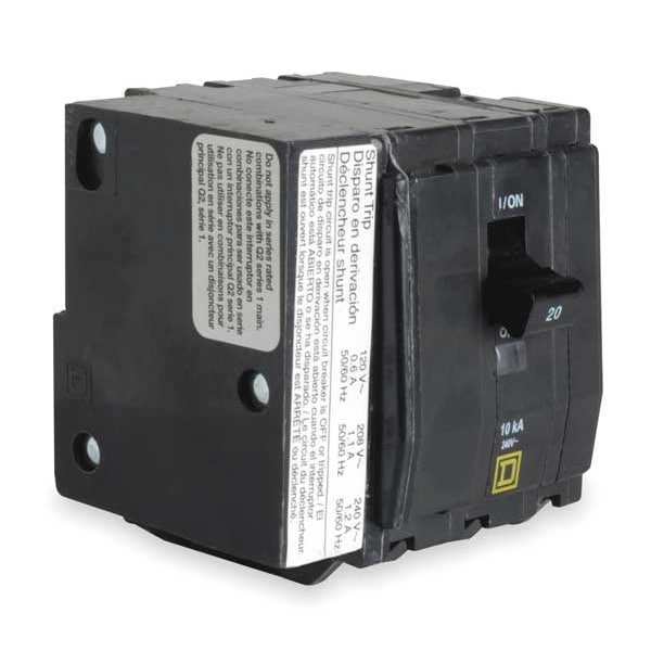 Miniature Circuit Breaker, QOB Series 20A, 3 Pole, 120/240V AC - QOB3201021