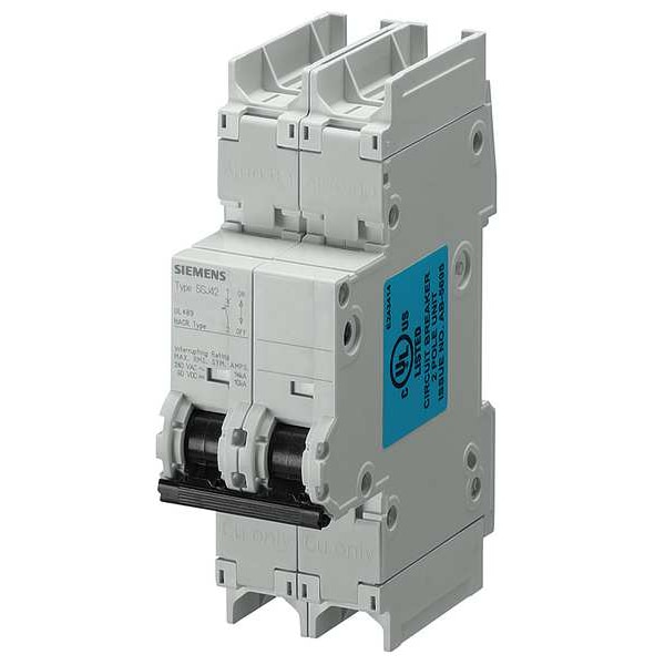 Miniature Circuit Breaker, 5SJ4 Series 0.3A, 2 Pole, 240V AC, D Curve - 5SJ42147HG41