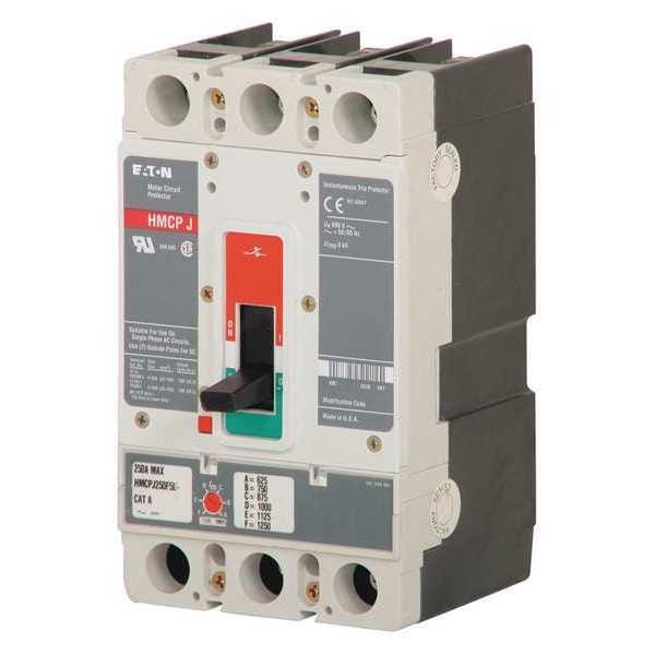 Molded Case Circuit Breaker, HMCP Series 250A, 3 Pole, 600V AC - HMCPJ250G5L