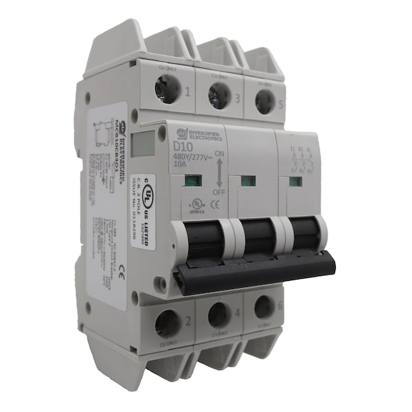 UL 489 Miniature Circuit Breaker, Three - MCB10CB3D1