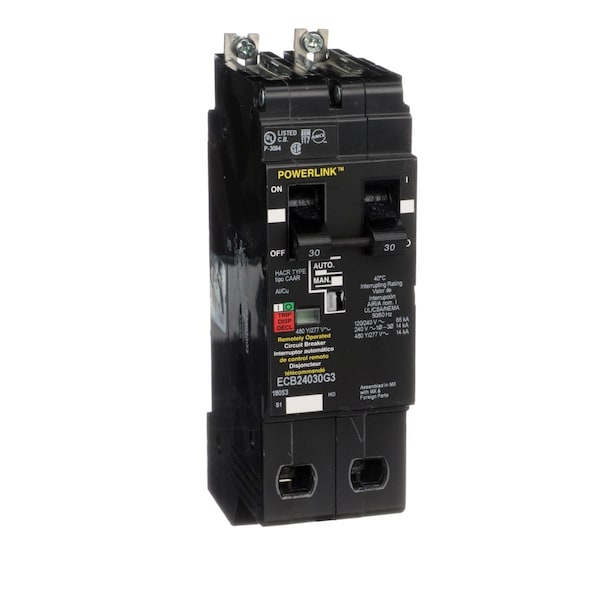 Molded Case Circuit Breaker, ECB-G3 Series 30A, 2 Pole, 480Y/277V AC