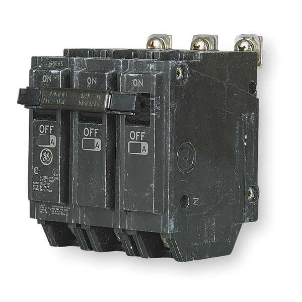 Miniature Circuit Breaker, THQB Series 50A, 3 Pole, 120/240V AC