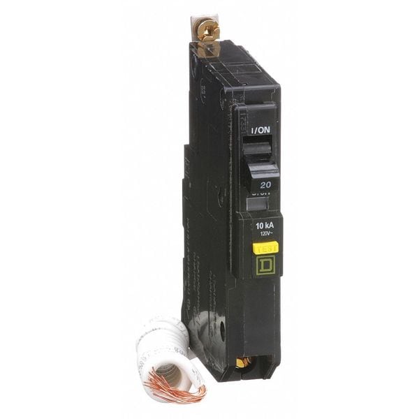 Miniature Circuit Breaker, QOB Series 20A, 1 Pole, 120V AC, A Curve