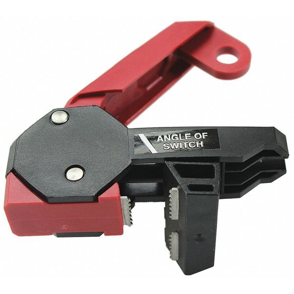 Circuit Breaker Lockout, Red/Blk, 1-3/4"W