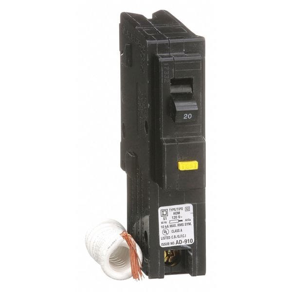 Miniature Circuit Breaker, HOM Series 20A, 1 Pole, 120/240V AC, A Curve