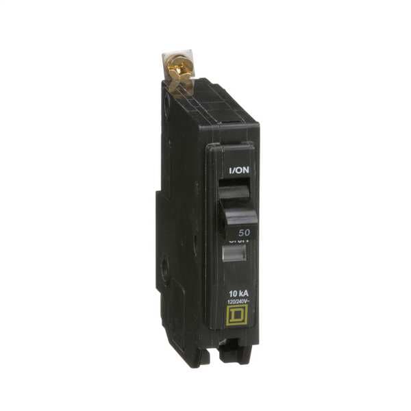 Miniature Circuit Breaker, QOB Series 50A, 1 Pole, 120/240V AC