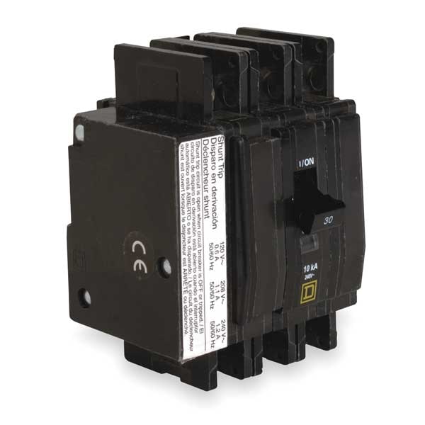 Miniature Circuit Breaker, QOU Series 50A, 3 Pole, 120/240V AC