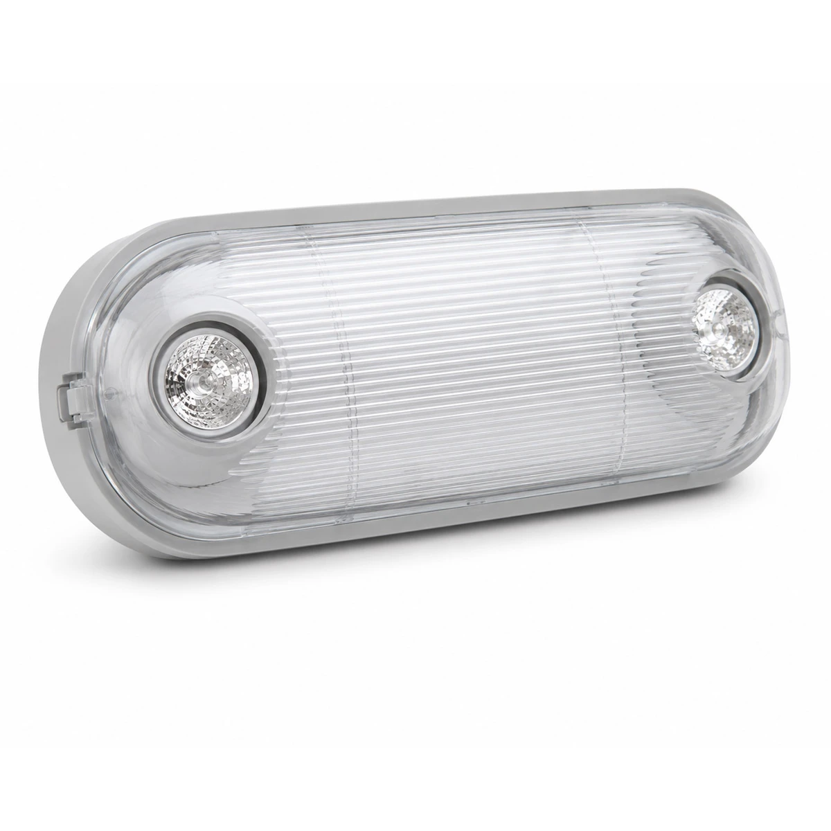 Superior Lighting RMR-16-WP - 2 Lamp, Weatherproof Emergency Fixture, Gray Housing, 120/277V, Ultra bright MR-16 lamps