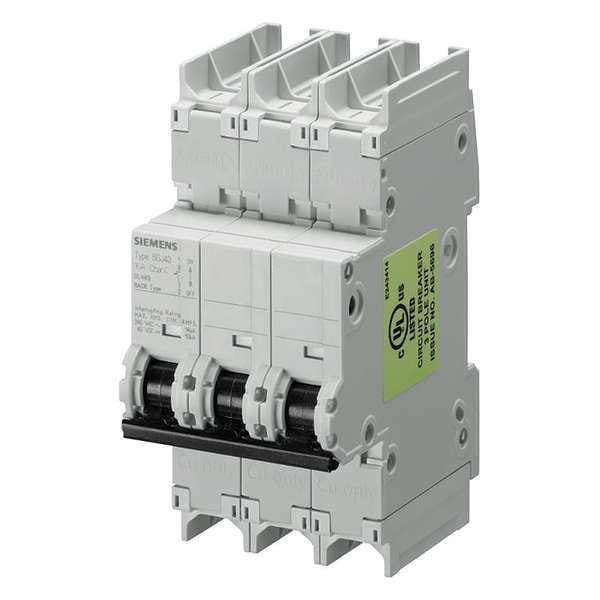 Miniature Circuit Breaker, 5SJ4 Series 16A, 3 Pole, 240V AC, C Curve