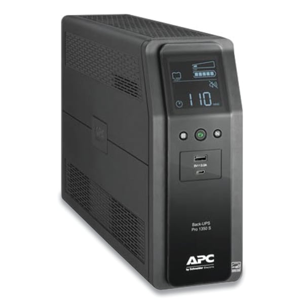 BR1350MS Back-UPS PRO BR Series SineWave Battery Backup System, 10 Outlets, 1350VA, 1080 J - BR1350MS - G103474972