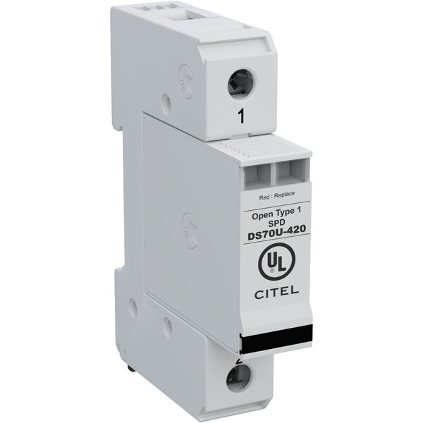 AC DIN Rail Protector for Hazardous Locations, 277-347VAC, 1Ph, 75Ka Imax, UL Listed - DS71US-420-Ex