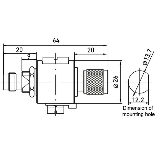 Outdoor RF Protector, Dc-3.5 Ghz, Dc Pass, 190W, Imax 20Ka, Male-Female Tnc Connector - P8AX25-T/MF