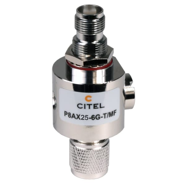 Outdoor RF Protector, Dc-6.9 Ghz, Dc Pass, 90W, Imax 20Ka, M-F Tnc Connector - P8AX25-6G-T/MF