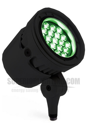 Color Kinetics eColor Burst Powercore, 100-277V, Green LED, 8 Degree, Black, Stem Mount, UL/CE - Special Order