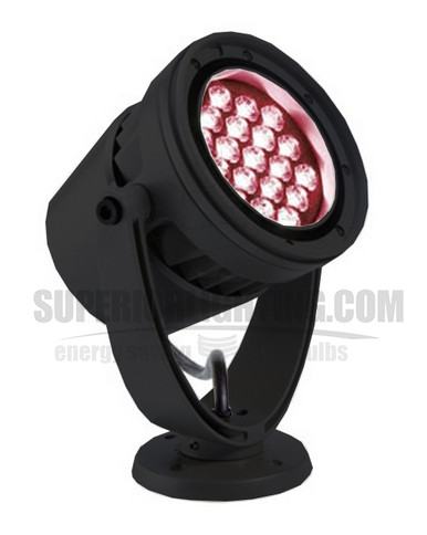 Color Kinetics eColor Burst Powercore, 100-277V, Red LED, 8 Degree, Black, Yoke Mount, UL - Special Order