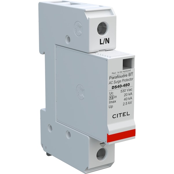 AC DIN Rail Protector, 1 Phase, 480V - DS41S-480