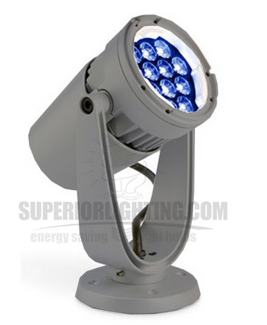 Color Kinetics eColor Burst Compact Powercore, 100-277V, Blue LED, 8Deg., Gray, Yoke Mount, UL - Special Order