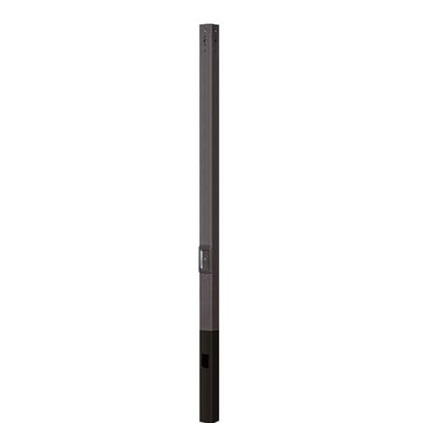 10 Foot Square Pole For Direct Burial - Steel With Bronze Finish - 4 Inch Diameter