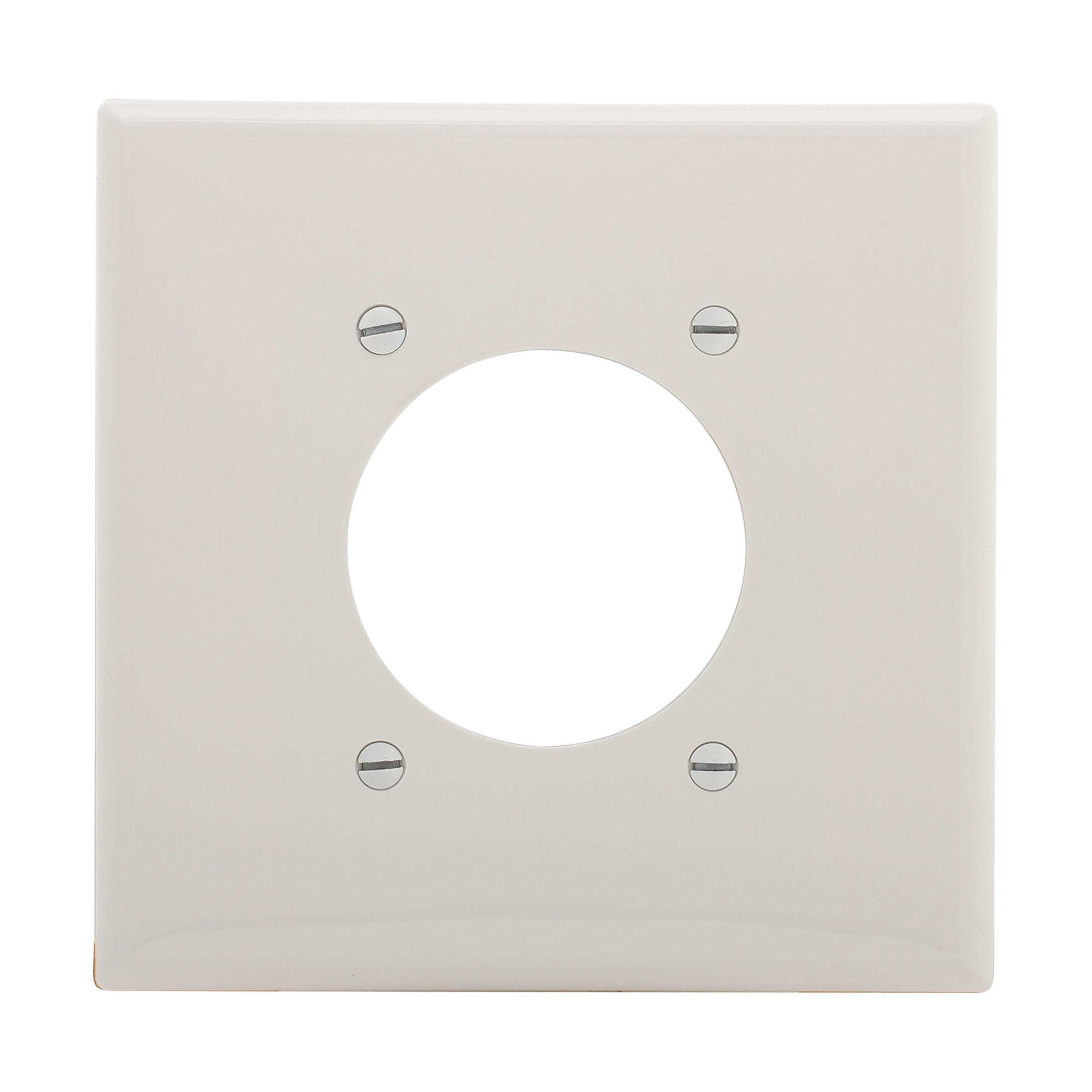 Eaton Power Outlet And Locking, White, 2.15" Hole Cutout, Polycarbonate, Single-Gang, Mid-Size