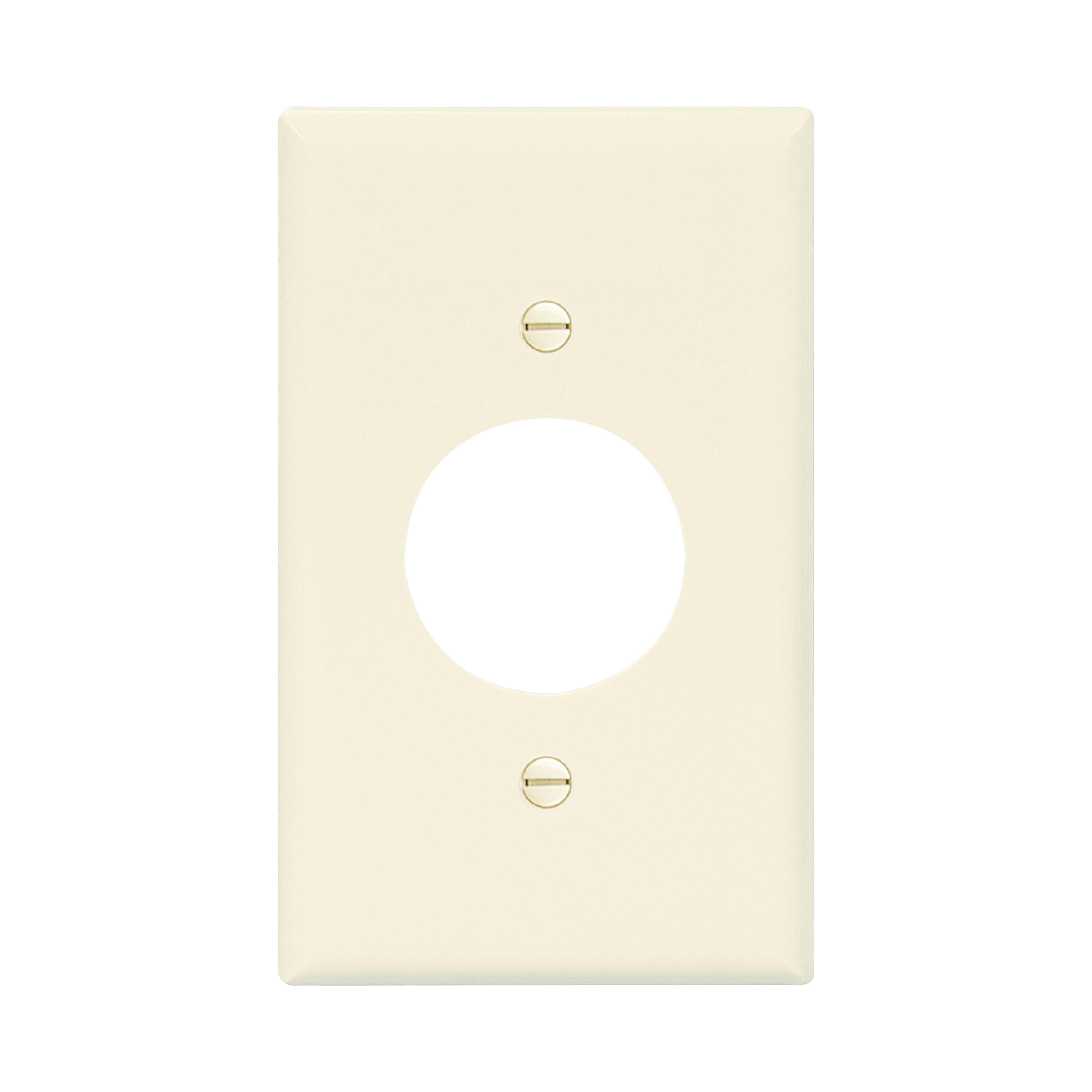 Eaton Power Outlet And Locking, Lt. Almond, 1.40" Hole Cutout, Polycarbonate, Single-Gang, Mid-Size