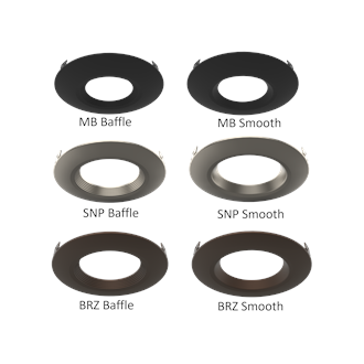 Lithonia RB4STRIM MB R6 - Retrobasics Downlight Smooth Trim Insert, 4In, Matte Black, Resale Pack Of 6