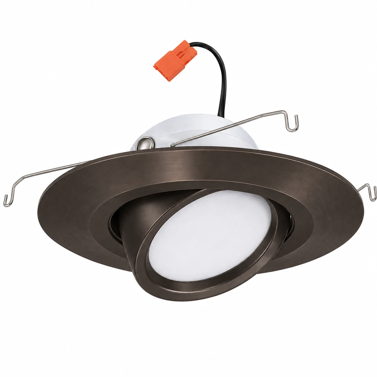 Lithonia RB4A SWW5 BRZ M6 - Retrobasics Downlight Adjustable Trim Kit, Switchable Led White, 4In Baffle, Switchable Cct 2700K, 3000K, 3500K, 4000K, And 5000K, Bronze, Master Pack Of 6