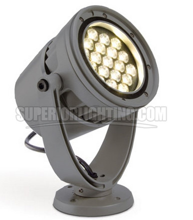 Color Kinetics iW Burst Compact Powercore, 100-240V, 2700-6500K LED, 8Deg., Gray, Yoke Mount, UL/CE