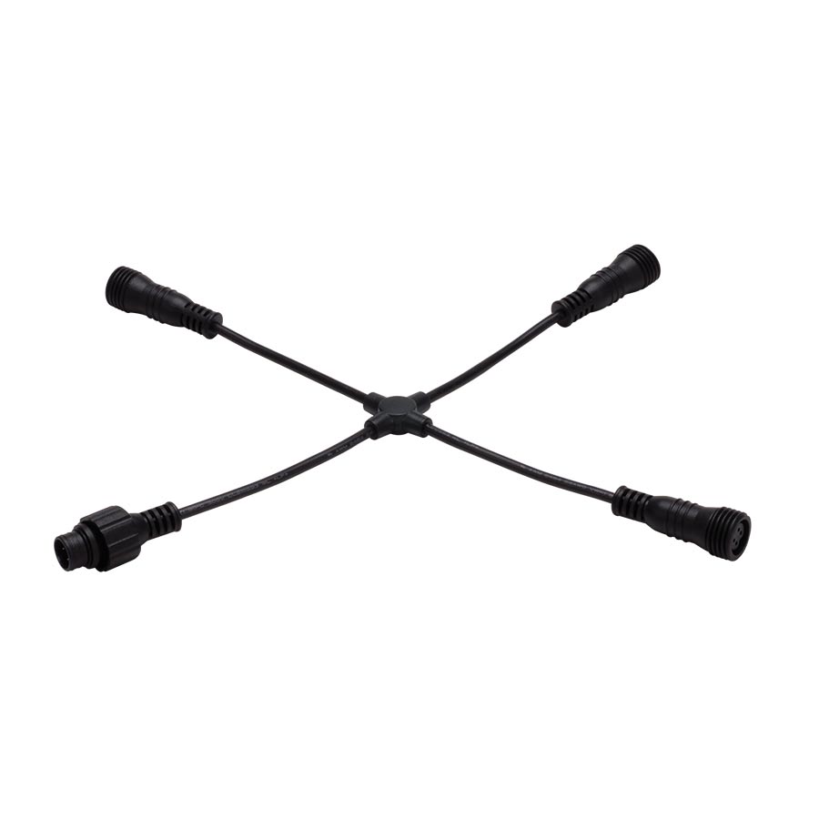 WAC Lighting 3-Way Y Connector For Outdoor Tape Light - Black, Watertight Splice Kit For Landscape Lighting - View #3