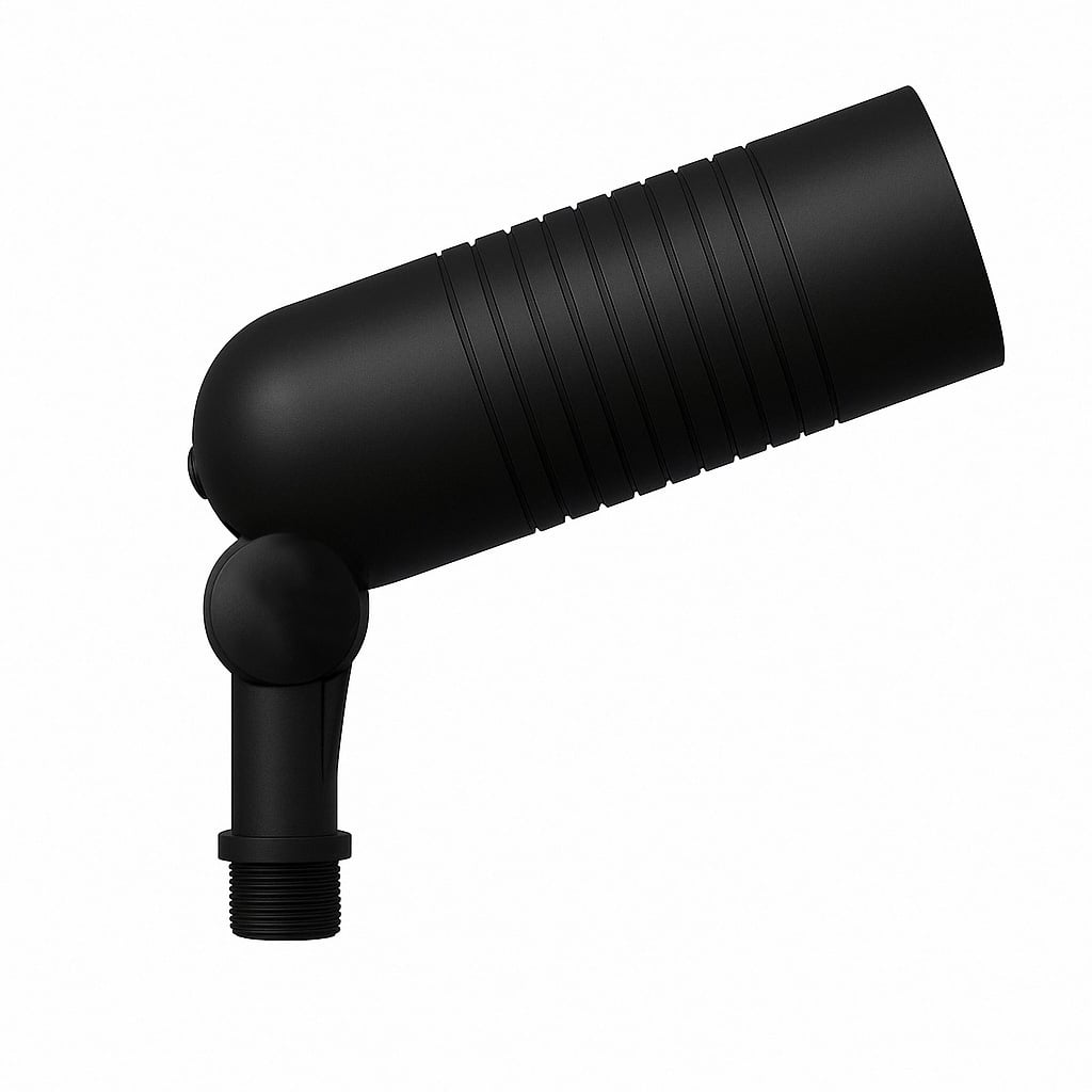 Slim Bullet LED Landscape Light - 8 Watts - 700 Lumens - 120V - Color Tempurature Selectable 30K/40K/50K  - Knuckle Mount - Black Finish