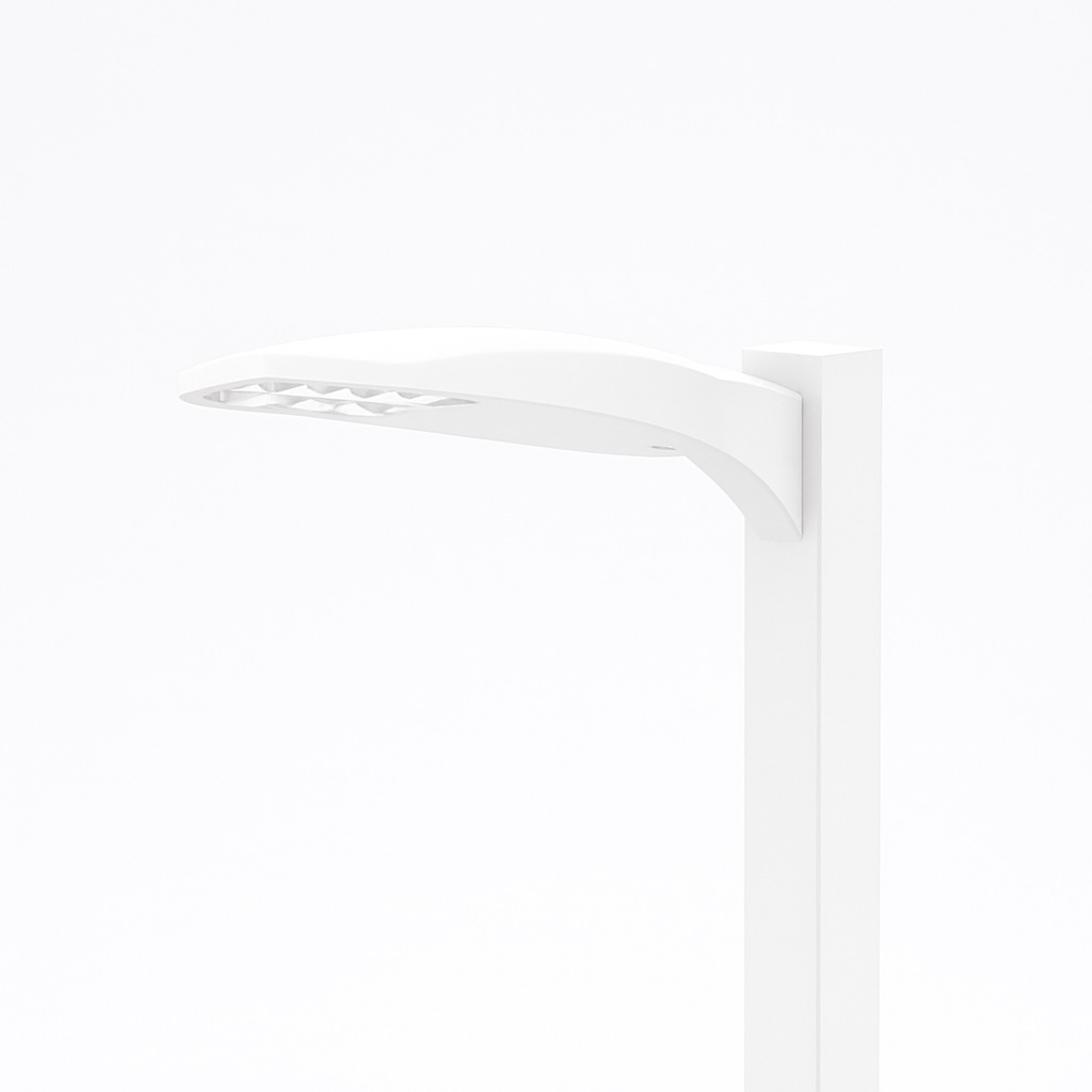 D-Series Size 0 LED Area Luminaire, LED, Up to 18642 Lumens, 5000K, 70CRI, Type III Medium, 120-277V, Square pole mounting, Field adjustable output, White, super durable - DSX0 LED P6 50K 70CRI T3M MVOLT SPA FAO DWHXD