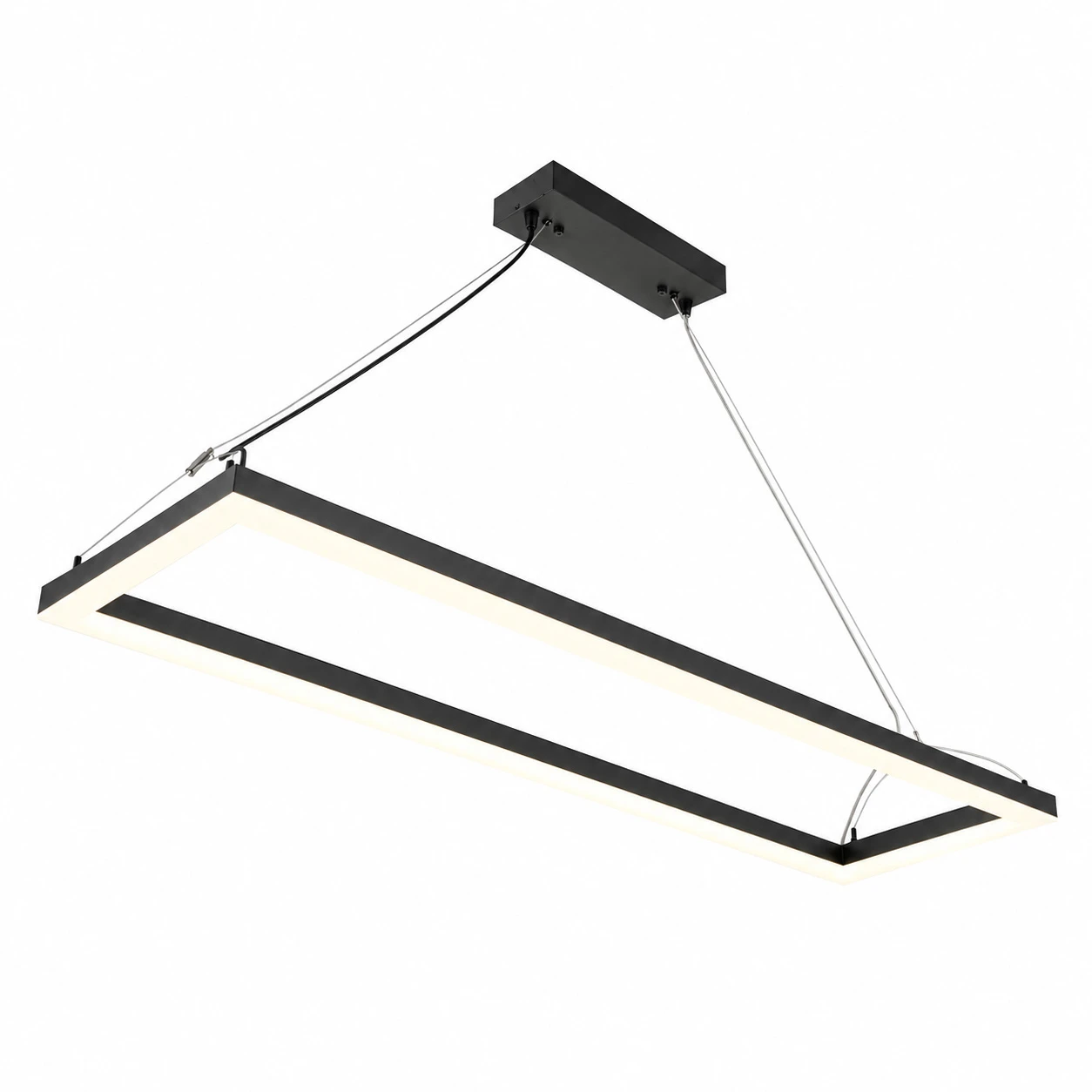LED Decorative Frame Lights - Suspended Indoor Pendant Fixtures - Multiple Finish Options