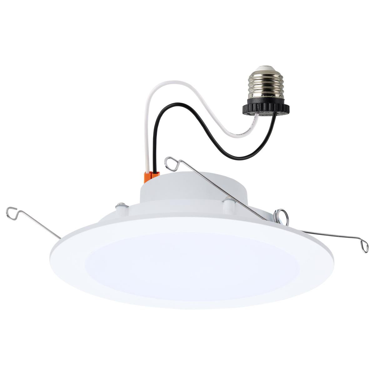 4-inch and 6-inch LED wafer downlights, low profile design with E26 adapter, color selectable, for retrofit or new construction, studio image