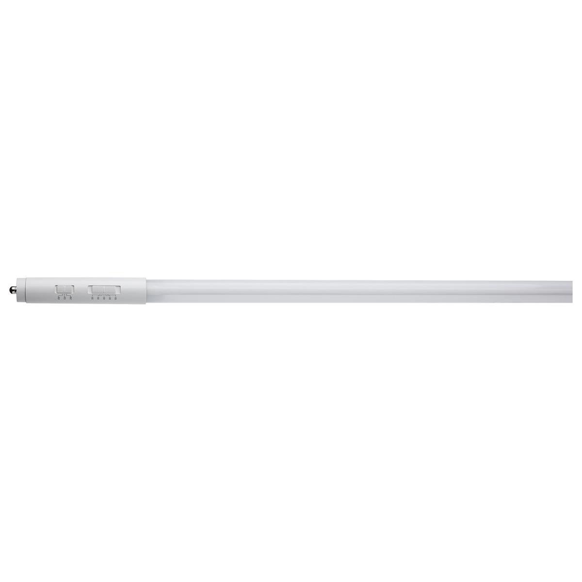 8-foot LED T8 lamp, single pin, watt selectable 24W 32W 40W, color selectable 3000K to 6500K, clean white background