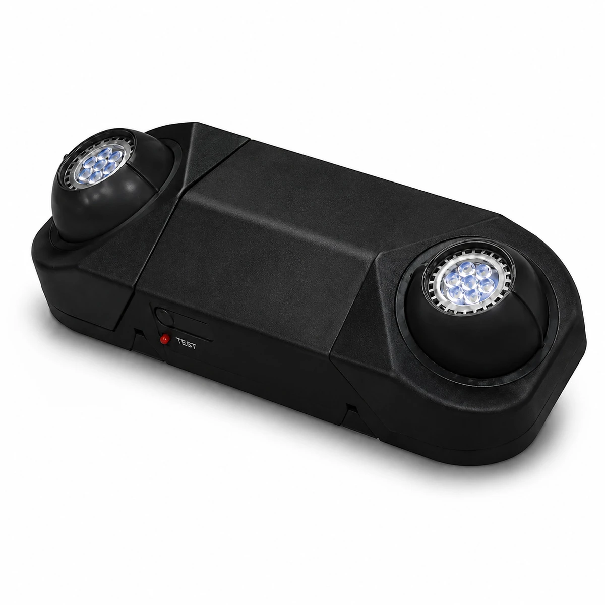 2 Lamp Emergency Fixture, Black Housing, 120/277V, Ultra bright MR-16 lamps