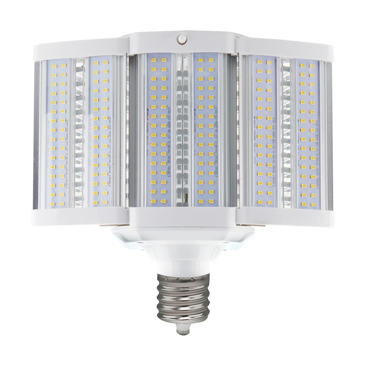 80 Watt LED Corn Shoebox Bulb - Area Light Retrofit -10000 Lumens - 5000K Daylight - 120-277V - E39 Mogul Base - Ballast Bypass