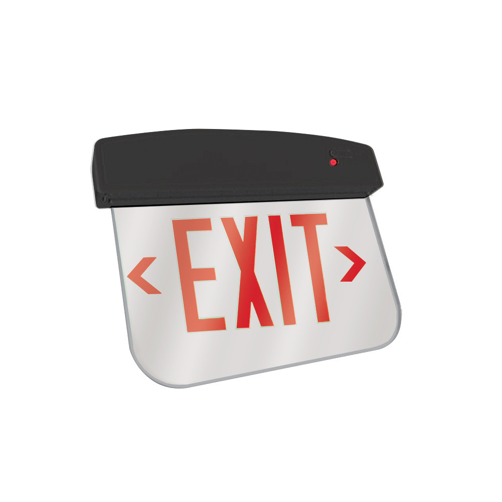 Led Exit Fixture Superior Lighting - LED Edge Lit Exit Fixture - Black Canopy Surface ...