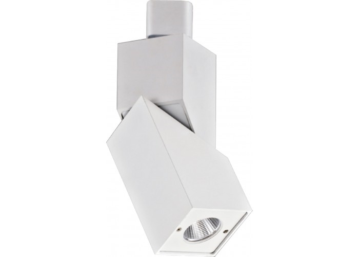 Square Head LED Track Light - 10 Watt - 700 Lumens - 3000K Soft White - 120V - White Finish - 3 Contact Halo Style