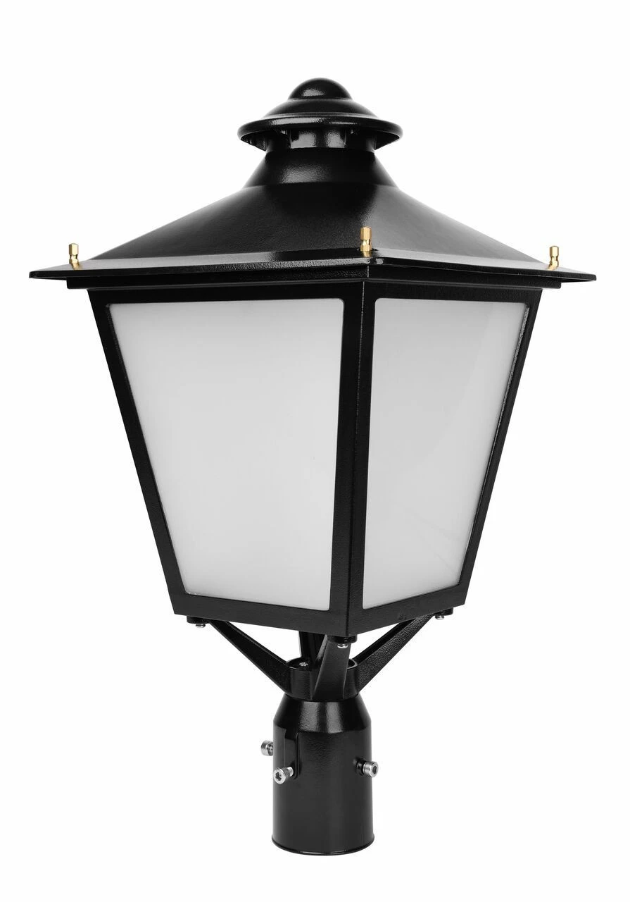 LED Decorative Post Top Light - 60 Watt - 7200 Lumens - 5000K Daylight - 120-277V - Bronze - Fits Up to 3 Inch Pole Top