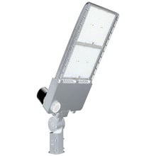 250 Watt LED Parking Lot Area Light - Slipfitter Mount with Motion Sensor and Photocell - 34500 Lumens - 5000K Daylight - 120-277V - White Finish