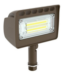 15 Watt LED Landscape Flood Light - Knuckle Mount - 1900 Lumens - 3000K Soft White - 120-277V - Bronze Finish