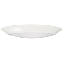 16 Watt LED Disk Ceiling Light - 10 Inch Round - 1300 Lumens - Color Selectable 30K/40K/50K - 120V - White Finish - Dimmable